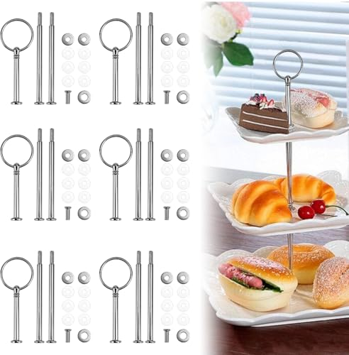 DTYGUIXE 6 Ensembles Support a Gateau Stand à Gâteaux Accessoires pour Stand à Gâteaux Kits Métal Support Gâteau Poignée Support D'Assiettes pour Presentoir Cupcake Support à Cupcakes