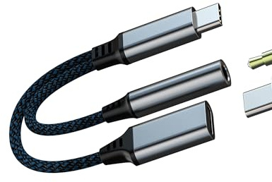 Adaptateur USB C vers 3.5mm Jack Ecouteur(2en1)Type C Chargeur Cable Voiture AUX écouteur Audio Rallonge Câble Casque Accessoire Double Prise Adapter pour Apple IPhone15 Pro Max Plus Ipad Pro Air Mini