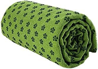 Microfibre Hot Yoga Towel, Yoga Mat, 183 x 63 cm, Non-Slip Fitness Cloth, Soft, Breathable, Non-Slip Yoga Towel for Fitness Training (183 x 63 cm, Classic Green)