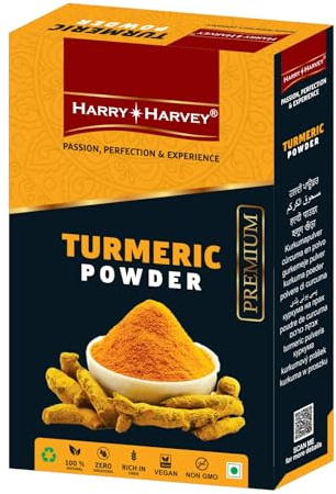 Harry Harvey Turmeric Powder 100 g | Pure & Premium Curcuma longa Spice | Rich Colour & Aroma | Natural Anti-Inflammatory & Antioxidant Kitchen Essential
