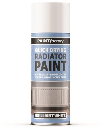 Inspired Essentials White Radiator Spray Paint 400ml Brilliant Quick Drying Radiator Paint Heat Resistance, Quick Drying, Enamel Coating, Non-Yellowing Smooth Finish (1)