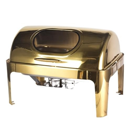 QAUUCP Chafing Dish Buffet Set Party Catering Equipment Buffet Set Round Roll Top Chafer Food Warmer Chafing Dishes(723KS)