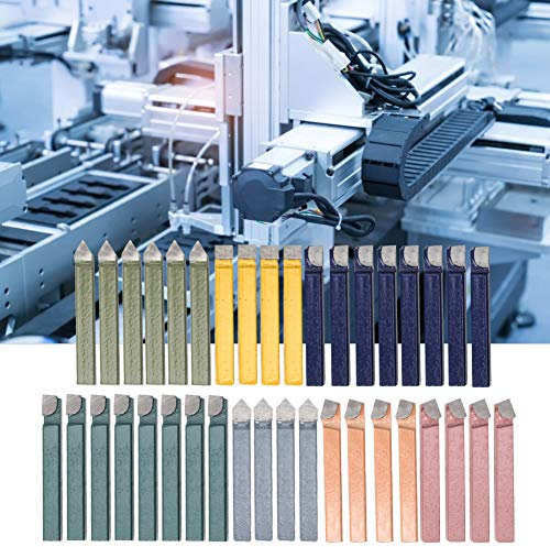 Herramientas de Corte de Torno de Metal, Herramientas de Torno de Metal 38PCS Juego de Herramientas de Torneado de Soldadura con Punta de Carburo Kit de Herramientas de Corte de