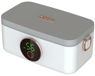 Lonchera eléctrica de 45 W, portátil, calentador de alimentos, contenedor para hombres y mujeres, trabajo, viajes, picnic, coche, camión, hogar, 9.3 x 5 x 4 pulgadas