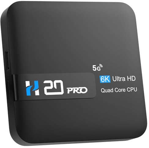 Android TV Box RAM 4GB ROM 64GB H313 Quad-Core TV Box Android 10.0 TV Box Support 6K Android Box Formato foto fino a 80MP, Due USB ad alta velocità, 5V 2A, supporta Hot-Plug