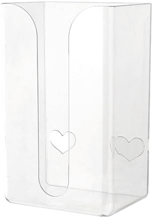 JIEBWCHA Wandmontierte Tissue Box, Rechteckiger Wand Tissue Spender Halter, An Der Wand Befestigte Taschentuchbox, Transparente Kosmetiktuch-Box, Wandhalterung Servietten Organizer