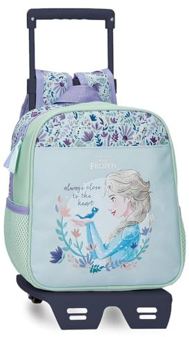 Disney Close To The Heart Frozen Zaino scuola con carrello Multicolore 23 x 25 x 10 cm Poliestere by Joumma Bags, multicolore, Taglia unica, Zaino scuola con carrello