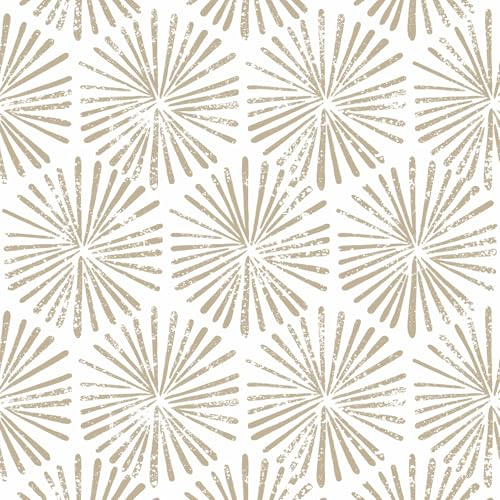 CiCiwind Papier Peint Autocollant Géométrique Beige 44CM×10M Film Autocollant Imperméable pour Cuisine, Chambre à coucher Papier Peint Décoratif