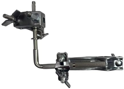 Soporte para platillos para bombo y cencerro de metal, soporte extendido para accesorios de tambor