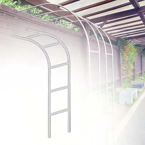 Gartenbogen Aus Edelstahl, Rosenbogen Halb Rankgitter Pergola Für Kletterpflanzen, Stabil Rankbogen Für Rasen Im Freien, Hof, Gartenbau, Blumen(120 * 240cm(3.9 * 7.8ft))