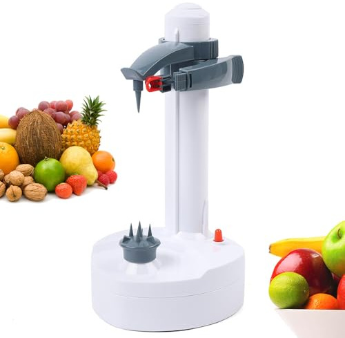 Automatic Electric Potato Peeler, Rotating Apple Peeler Fruit/Vegetable Cutter, for Fruits and Vegetables with Hard and Smooth Skin Potatoes Sweet Potatoes Zucchini Apples