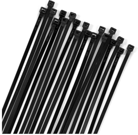 500 petits colliers de serrage noirs 4 x 150 mm, attaches de câble en nylon autobloquantes(Svart)