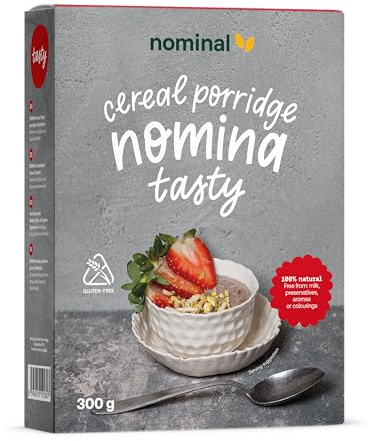 NOMINAL Mix Brei – Hirse, Cremiger Brei & Sorghum - Glutenfrei, Vegan, Ballaststoffreich, Gesundes Instant Schnell Frühstück - Brei ohne Zuckerzusatz (3er Pack, 3×300g)