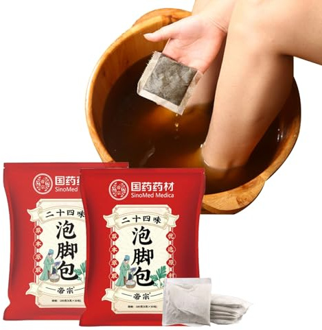 30 Bags Herb Foot Spa Soak, Herbal Foot Bath Packets, 24 Kinds of Herbs, Dispel Cold and Relieve Fatigue Sleep Improval(2bag)