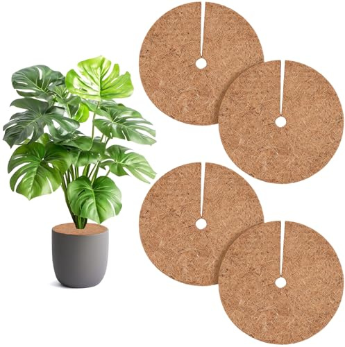 unbholkk 4 StüCk Pflanzenschutz Winter, Winterschutz Pflanzen AußEn, Kokosmatte Geeignet FüR Winter Schutz, KüBelpflanzen, Palmen, Olivenbaum(30 cm)