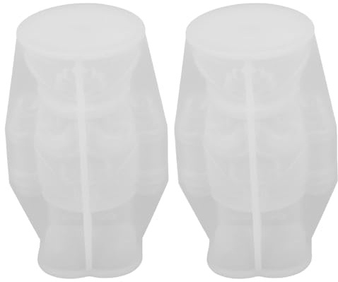ARTSEWPLY Stampo in Silicone per Candele a Forma di Soldato Schiaccianoci 2 Pezzi Flessibile e Resistente per Resina Cera e Gesso per Decorazioni Natalizie Fai da Te e Artigianato