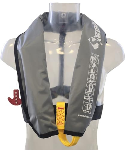 Lalizas Automatik-Rettungsweste Sigma 170N ab 40 kg, Erwachsene, grau, aufblasbare Schwimmweste 150N