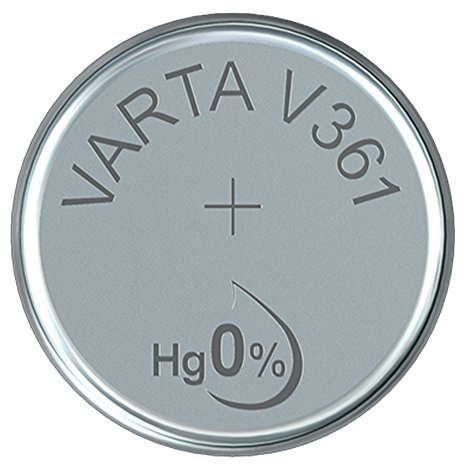 VARTA 14501361 - Button Cell Battery V361 with 1.5 Volt, Capacity 18 mAh, Chemical System Silver Oxide, for Everyday Electronic Devices to Ensure Optimal Energy Supply