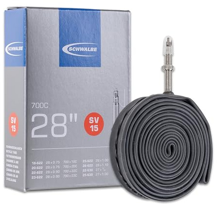 Schwalbe Fahrradschlauch Nr. 15 – Rennrad Schlauch 28 Zoll (ETRTO 18/28-622/630) – Ventil SV 40mm – langlebig & luftdicht – Schlauch für Fahrrad