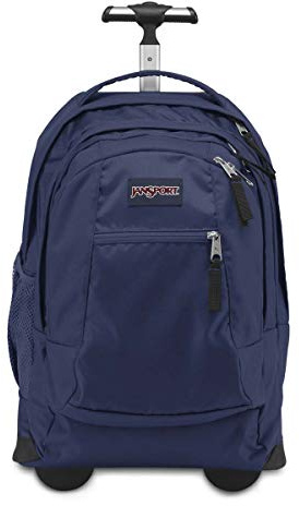 JANSPORT Zaino Trolley porta computer DRIVER 8 - Misure: 36 X 52 X 26 cm - Polyestere e Nylon - Tasca imbottita porta computer, spallacci a scomparsa, bastone telescopico con 2 altezze - Colore: Blu