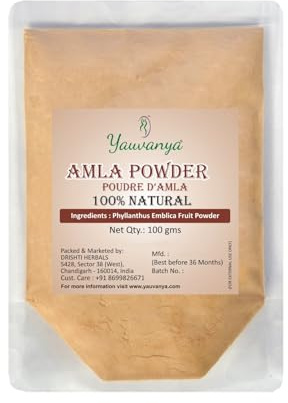 Yauvanya reines Amla (indische Stachelbeere) Pulver für Haarpflege 3X100 gms…
