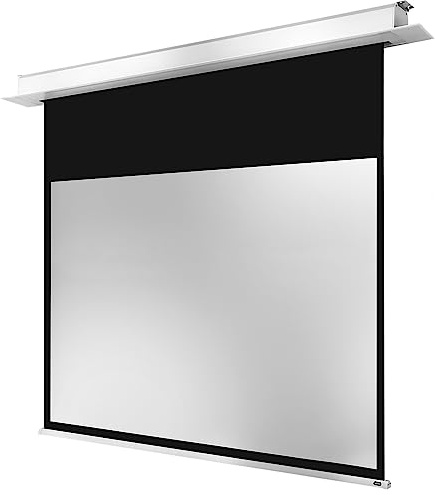 celexon Professional Plus Écran de projection encastrable motorisé 150 | 300x225 cm 4:3 | Écran de cinéma maison 4K Full HD pour vidéoprojecteurs | installation au plafond | interrupteur mural fourni