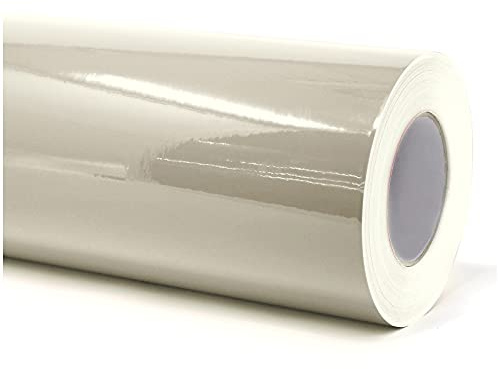 Finest Folia (7€/m² Plotterfolie Möbelfolie glänzend Glanz Klebefolie Küchenfolie selbstklebende PVC Folie 63cm Medienbreite (082 Beige, 5 Meter)