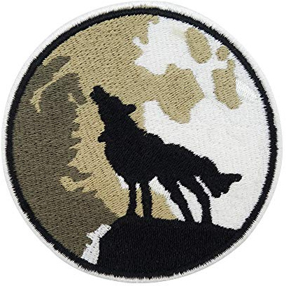 Finally Home Wolf der den Mond anheult Patch zum Aufbügeln | Hunde Patches, Bügelflicken, Flicken, Aufnäher