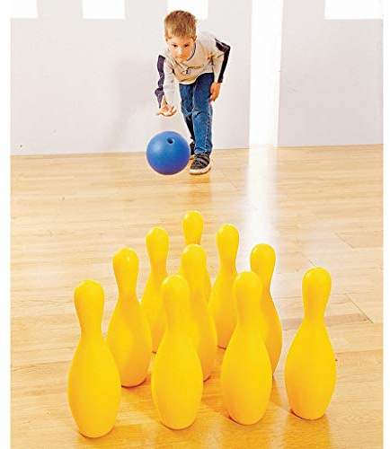 Wiemann Lehrmittel Soft-Bowling-Set für Kinder aus Schaumstoff, inkl. Tasche