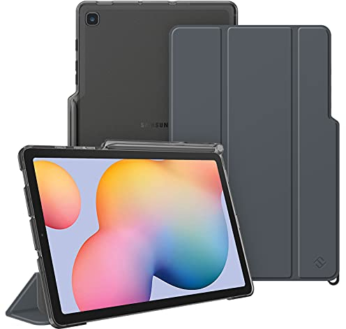 Fintie Hülle für Samsung Galaxy Tab S6 Lite 10,4 Zoll 2024/2022/2020 Tablet - Slim Schutzhülle mit Transparenter Rückseite Cover und Auto Schlaf/Wach Funktion, Space Grau