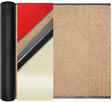 Primaflor Schmutzfangläufer Clean | 90 x 150 cm | Beige | Meterware | 100 % Polyamid, 9 mm Gesamthöhe, rutschhemmender Vinyl-Rücken, zuschneidbar für Eingang, Flur und Eingang, Fußmatte