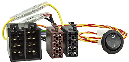 tomzz Audio 7000-028 Radio Adapter Kabel ISO-ISO Strom + Lautsprecher mit EIN-AUS Schalter z.B. für Wohnmobile FIAT Ducato (Radio EIN ohne Zündung)