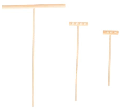 Angoily 3pcs Outdoor Zen Garden Rake Japanese Garden Rake Wooden Zen Rake for Full Size Rock Sand Garden Zen Garden Kit Accessories Khaki