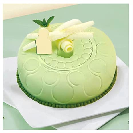 Stampo rotondo in silicone con ciambella Mu Si, 20 cm, per decorare torte, pasticceria, pasticceria, mousse e dessert francesi