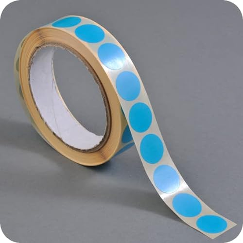 SPRINTIS Klebepunkte 13 mm, hellblau, 1000 Stück Markierungspunkte selbstklebend auf Rolle, Punkte Aufkleber aus Papier für Büro und Lager