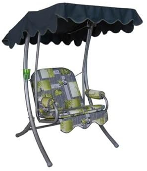 Angerer Freizeitmöbel GmbH Hollywoodschaukel 1-Sitzer - Gartenschaukel Made in Germany - Schaukel zum Sitzen und Entspannen - einfache Montage (Grau Bambus)