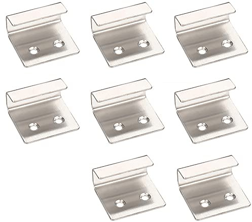 Set di 8 supporti per appendere in acciaio inox, kit di fissaggio per specchio, supporto robusto per piastrelle in ceramica (argento)