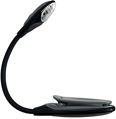 EUROXANTY Lámpara con Pinza | Lamparita de Lectura con Pinza incorporada | Luz Led para leer | pequeña Luz de Lectura | Minilámpara para Leer Libros en la Cama | Luz flexible para Atril