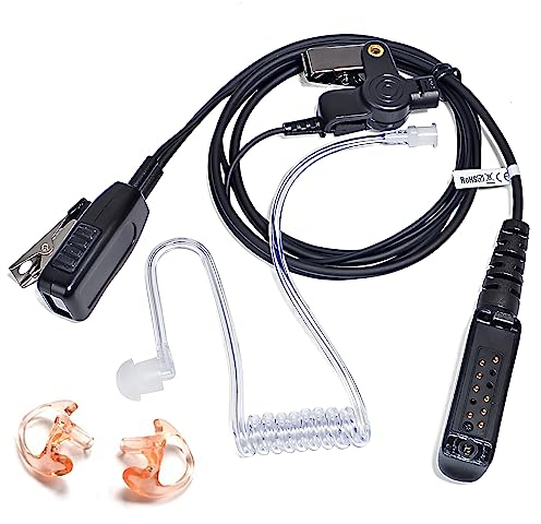 HYS Sepura Sicherheits-Ohrhörer Kompatibel mit Sepura STP8000 STP9000(Tetra) SC20 SC21 Funkgeräten, verdeckte akustische Rohr-Headset (Sepura+2*MEB)