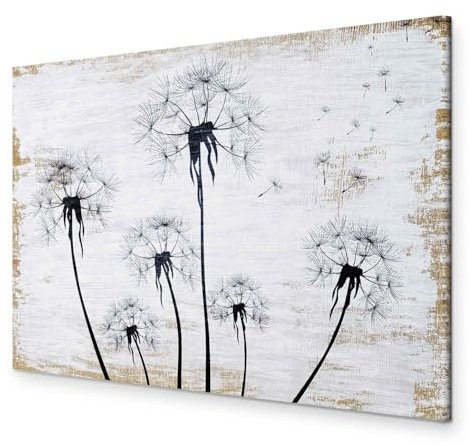 murando - Akustikbild Pusteblumen Bilder Akustikschaum Hochleistungsschallabsorber Schallschutz Leinwand 1 tlg Wandbild Raumakustik Schalldämmung Blumen Natur b-A-0620-b-a