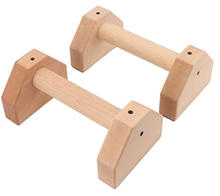 2 Stück Push-Up-Bars Ständer, Handstand Parallettes Bars Holz Parallettes Schwerkraft Fitness für Fitness Gymnastik Aerobic (25 cm)