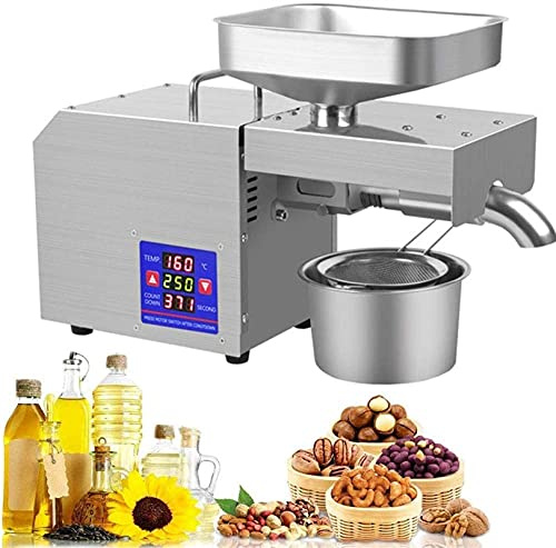 Macchina Per Pressa Per Olio Estrattore Di Olio Di Noci Freddo/Caldo Automatico In Acciaio Inossidabile Pannello Di Olio Per Uso Domestico/Commerciale Touch Screen Lcd Per Arachidi Di Oliva Di Ricin