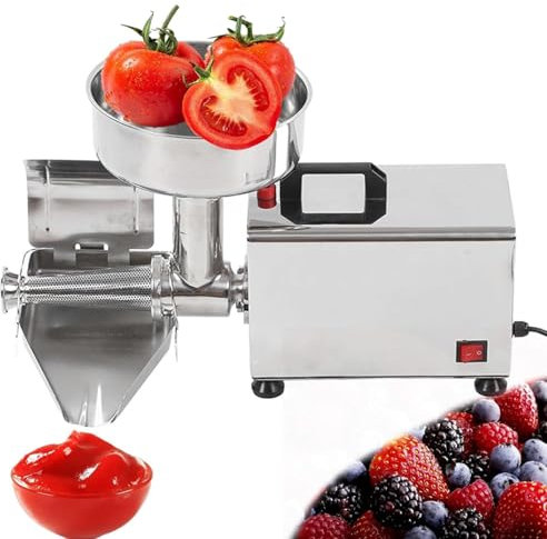 Hydravex Passapomodoro Elettrico 370W, Fresatrice per Alimenti da Cucina Commerciale 90-160 kg/H Motore in Rame Puro Passaverdure e Salsa per Preparare Ketchup Salsa di Fragole e Salsa di Mirtilli