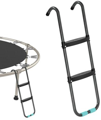 Escaleras de trampolín - Escalera de trampolín, escaleras de entrada de trampolín | Escalera de cama elástica ancha de 2 pasos/3 escalones, resistente al óxido, fácil de instalar con amplios caminatas
