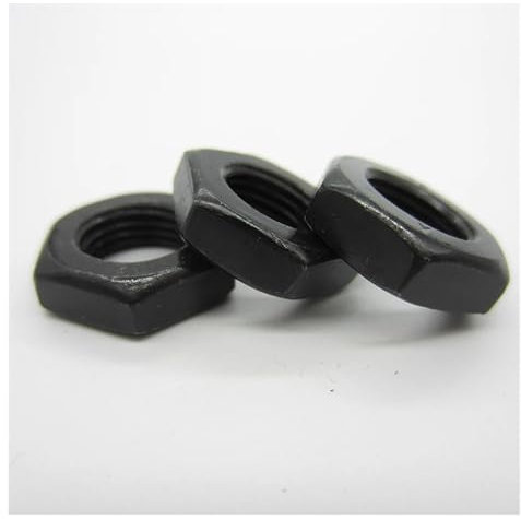 Schwarze Sechskantmutter aus Kohlenstoffstahl der Güteklasse 8.8, Sechskantmutter, Schraubenmutter M6, M8, M10, M12(M12X1.75(10PCS))