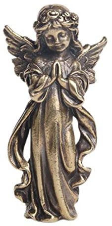 Ciieeo Angel Figurine Ornament Craft Decor Bronze Sculpture Angel Statue Modern Wall Decor