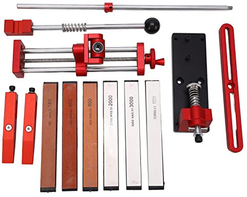 ZenithAur Aiguiseur de couteaux réglable avec rotation à 360 degrés : Aiguiseur de couteaux de chef de cuisine à angle fixe avec 6 pierres à aiguiser
