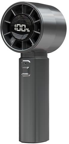 ERABAY Ventilador portátil de mano, ventilador de refrigeración de alta velocidad, mini ventilador recargable por USB con batería de 4000 mAh, 12 horas de duración de la batería para viajes en la