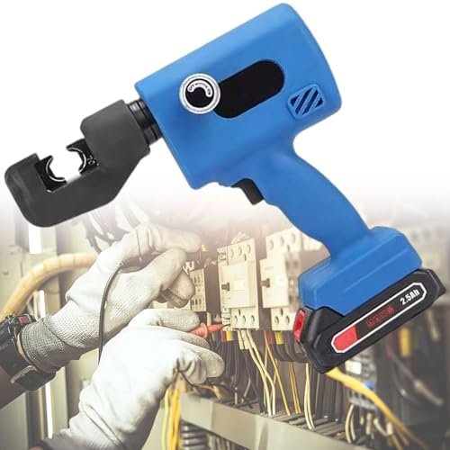 vnmudzeo Pince à Sertir Hydraulique Portable sans Fil, 4-70 Mm²/16-240 Mm²/16-300 Mm², Outil De Sertissage De CâBles pour Cosses éLectriques,70