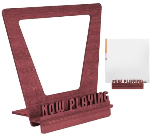 Huvqianu Now Playing Schallplattenständer, Holz-Vinyl-Halter, LP-Display- , stilvolles Album-Aufbewahrungsregal, langlebiger Berichts-Organizer für Heimdekoration und Musikliebhaber, 24 x 13 x 21